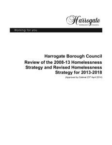 Homelessness Strategy 2013 to 2018