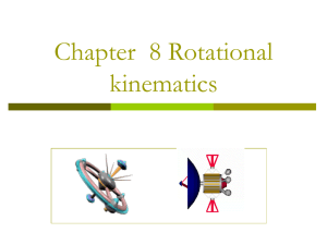 Chapter 8 Rotational kinematics