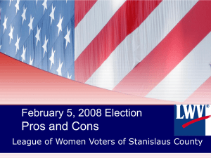 YES - League of Women Voters of Stanislaus County