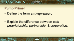 Chapter 7 Forms of Business Ownership