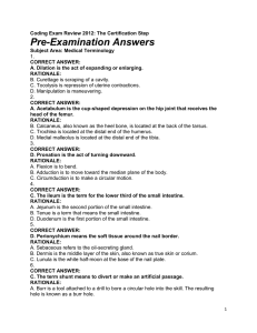 CPC Coding Exam Review 2012PreTest1Answers