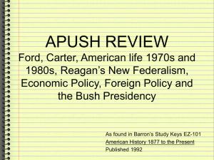 APUSH Keys to Unit 10 Ford, Carter,American lifestyle