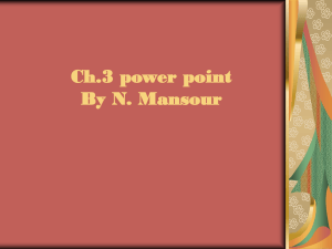 Ch.3 power point By F. Beydoun