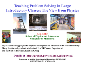 Teaching Problem Solving in Large Introductory Classes