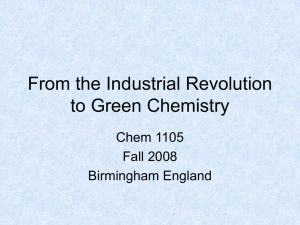 From the Industrial Revolution to Green Chemistry