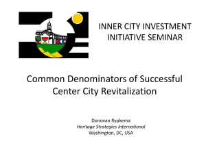 Common denominators of Successful center revitalisation