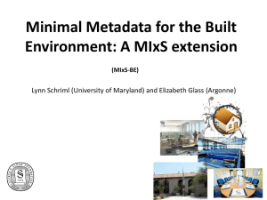 GSC13 Built Environment Metadata Slides