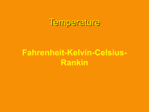 Temperature Fahrenheit-Kelvin-Celsius