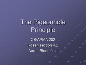 Pigeonhole Principle (§ 4.2)