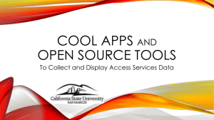 Cool Apps and Open Source Tools