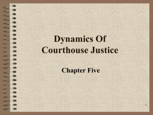 Dynamics Of Courthouse Justice