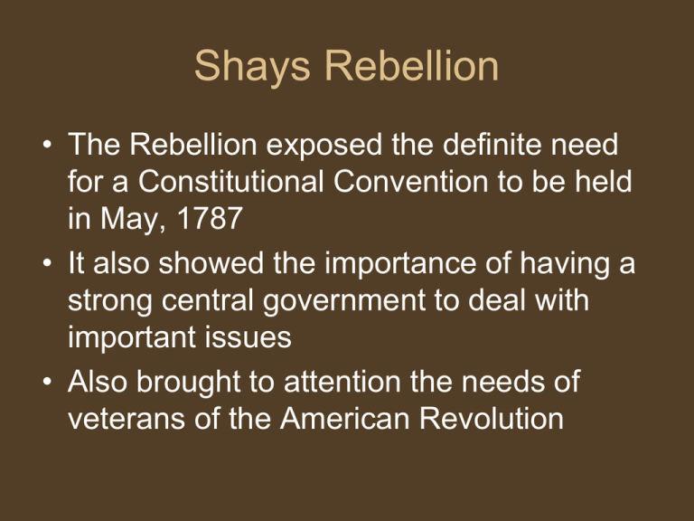 causes of shays rebellion