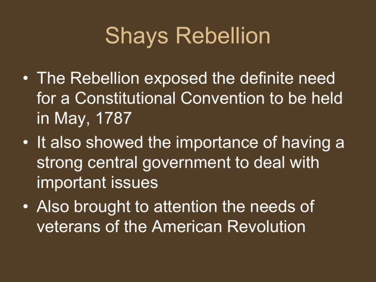 Shays Rebellion