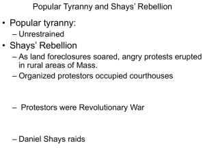 Popular Tyranny and Shays' Rebellion