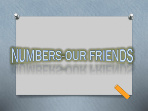 Numbers Our friends