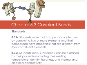 Chapter 5.3 Covalent Bonds