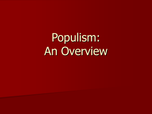 Populism: An Overview