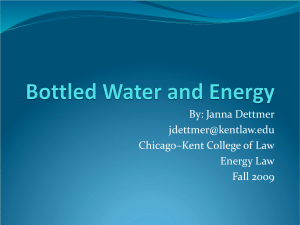 Bottled Water and Energy - Chicago