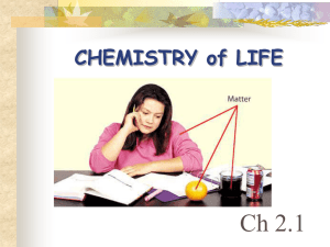 CHEMISTRY – Chapter 2