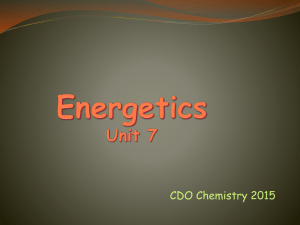 Unit 7 Energetics
