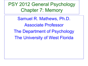 Chapter 7, Zimbardo, et al. - University of West Florida