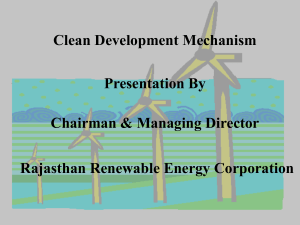 Presentation on Clean Development Mechanism