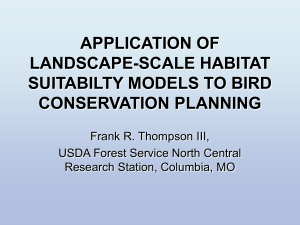 Application of landscape-scale habitat suitability models to bird
