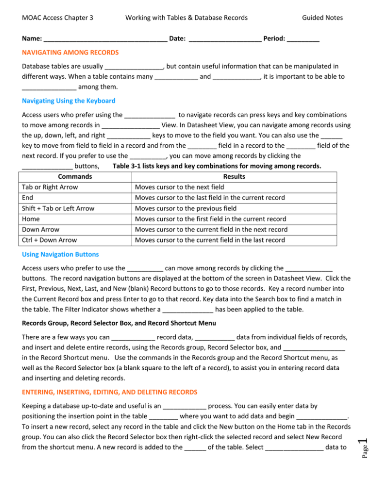 Lesson 3 Guided Notes Worksheet