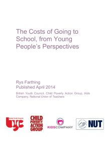 The Cost of Going to School, from Young People's Perspectives