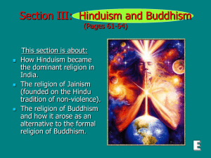 (Section III): Hinduism and Buddhism