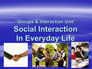 Chapter Six Social Interaction In Everyday Life