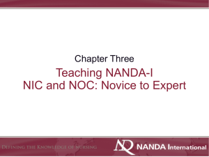 Teaching NANDA, NIC and NOC: Novice to Expert