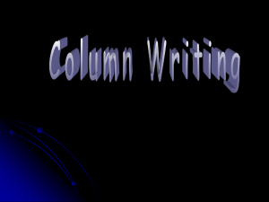 Column Writing - Kelly High School