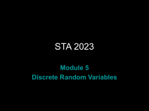 Discrete Random Variables