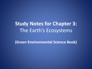 Study Notes for Chapter 3 Section 1: Land Biomes
