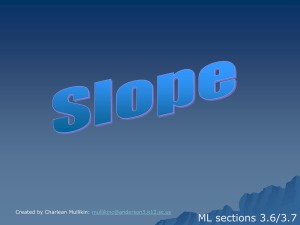 PowerPoint on Slopes and Writing Equations