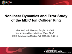 Nonlinear Dynamics and Error Studies of the Ion Collider Ring