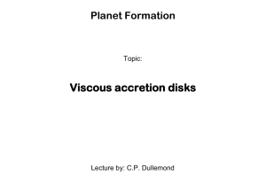 Disk viscous accretion