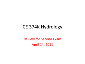 CE 374K Hydrology