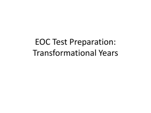 EOC Test Preparation: Transformational Years