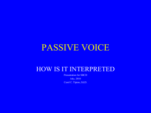 passive voice - English-to