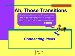 Transition words that provide an example
