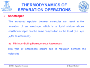 thermodynamics of separation operations