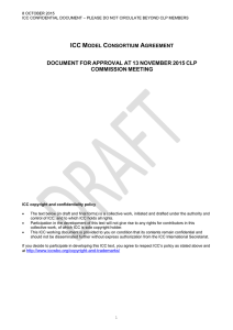ICC Model Consortium Agreement DOCUMENT FOR APPROVAL