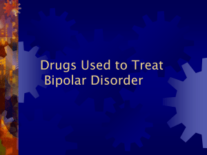 Drugs used to treat Bipolar Disorder