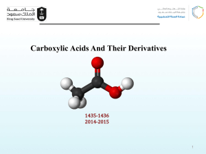 Carboxylic Acids And Their Derivatives - Home
