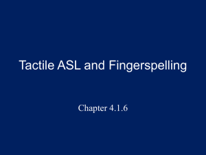 Tactile ASL