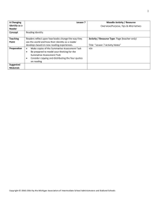 Summative Assessment Task