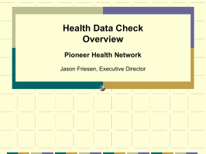 Health Data Check Overivew