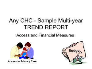Multi-yearTrends for Access and Financial Measures